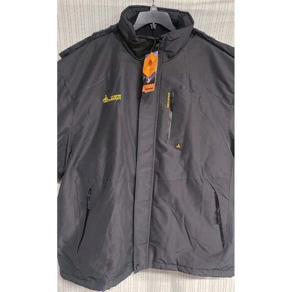 Moerdeng mens 2XL Black Ski Jacket Waterproof Removeable Hood Snowboard Warm - Picture 2 of 10